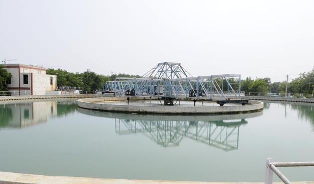 The Basai water treatment plant supplies 50 to 52 mega galons of water every day. (HT FILE PHOTO) The Basai water treatment plant supplies 50 to 52 mega galons of water every day. (HT FILE PHOTO)