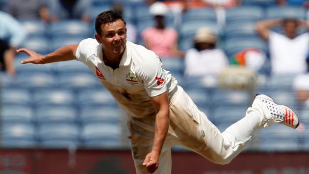 Steve O’Keefe returned with a match haul of 12/70 that helped Australia beat India by 333 runs in the first Test in Pune last week.(REUTERS)