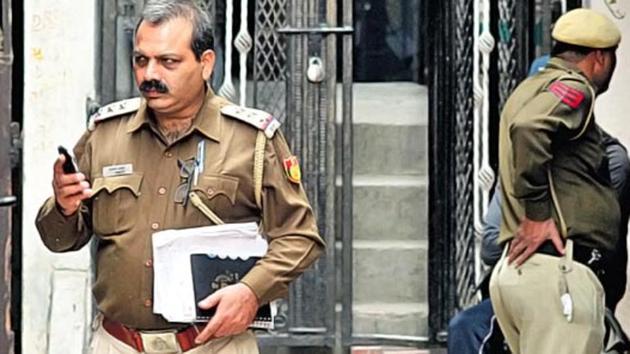 A file picture of Delhi police officers. A file picture of Delhi police officers.