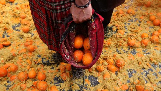 The three-day carnival kicked off on Sunday and ends the day before Ash Wednesday, the first day of Lent in the Christian calendar. (Stefano Rellandini / REUTERS)