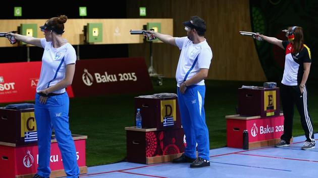 A powercut at the Karni Singh range left shooters at the ISSF World Cup groping in the dark.(Getty Images)