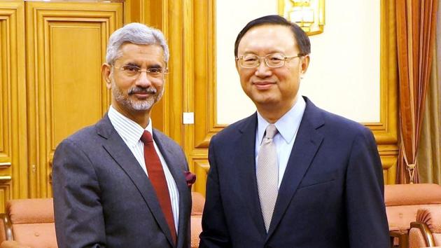 Foreign secretary S Jaishankar shakes hands with Chinese state councillor Yang Jiechi in Beijing. (PTI Photo) Foreign secretary S Jaishankar shakes hands with Chinese state councillor Yang Jiechi in Beijing. (PTI Photo)