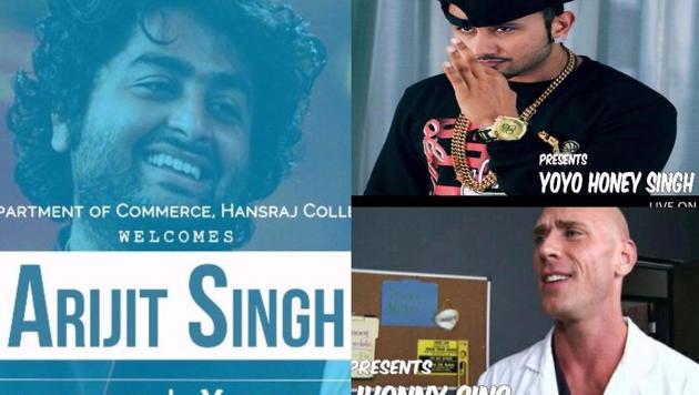 Honey Singh, Arijit Singh coming to DU? Don't trust the posters doing the  rounds - Hindustan Times