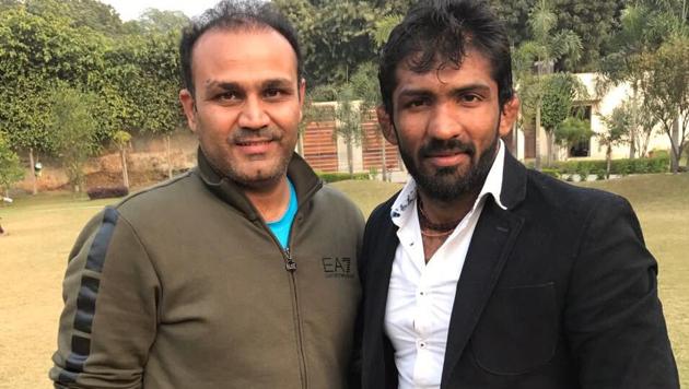 Virender Sehwag and Yogeshwar Dutt have trolled Delhi University student Gurmehar Kaur.(Twitter)