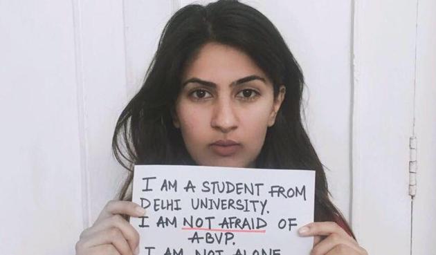 Delhi Police officials said that they have spoken to Gurmehar Kaur and have strengthened protection around her residence to ensure her safety. Delhi Police officials said that they have spoken to Gurmehar Kaur and have strengthened protection around her residence to ensure her safety.