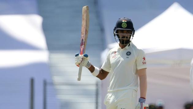 KL Rahul scored 64 and 10 in the two innings of the first Test between India and Australia in Pune.(BCCI) KL Rahul scored 64 and 10 in the two innings of the first Test between India and Australia in Pune.(BCCI)