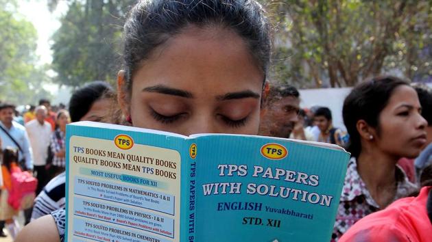 More than 15 lakh students from across the state — the highest ever in the Maharashtra board’s history — including 3.39 lakh from the Mumbai division, will appear for the Higher Secondary Certificate  exams. (Praful Gangurde/HTPHOTO) 