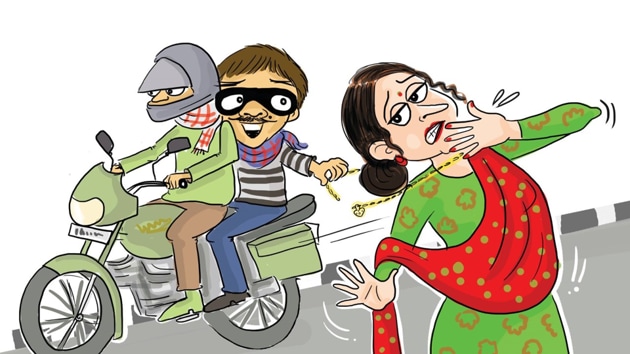 Under Section 379B, a snatcher gets the rigorous jail term not less than 10 years but which may extend to 14 years jail. (Illustration by Daljeet Kaur Sandhu/HT Representative Illustration) Under Section 379B, a snatcher gets the rigorous jail term not less than 10 years but which may extend to 14 years jail. (Illustration by Daljeet Kaur Sandhu/HT Representative Illustration)