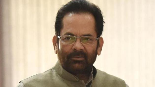 Union minister Mukhtar Abbas Naqvi .(HT File Photo)