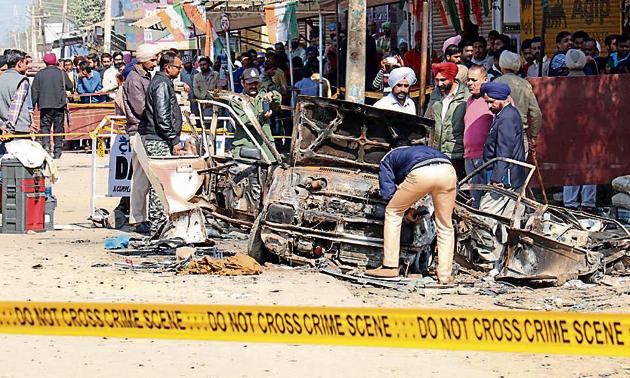 Six people were killed in twin blasts in Maur on January 31.(HT File Photo)