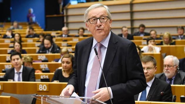 EU Commission president Jean-Claude Juncker speaks during the presentation ‘White paper on the future of Europe’ at the EU headquarters in Brussels. (AFP Photo) EU Commission president Jean-Claude Juncker speaks during the presentation ‘White paper on the future of Europe’ at the EU headquarters in Brussels. (AFP Photo)