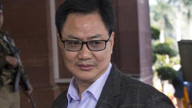 Minister of state for home Kiren Rijiju posted a jawan’s video on Twitter on Wednesday, giving a fresh twist to a swirling row on nationalism.(AP)