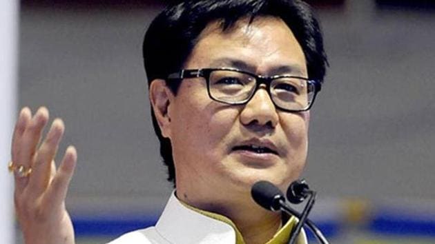 Minister of state for home affairs, Kiren Rijiju, at an event in New Delhi. Many politicians, including Rijiju, and celebrities have made comments about the violence in DU’s Ramjas College and the subsequent social media posts by Gurmehar Kaur.(Sonu Mehta/ HT File)