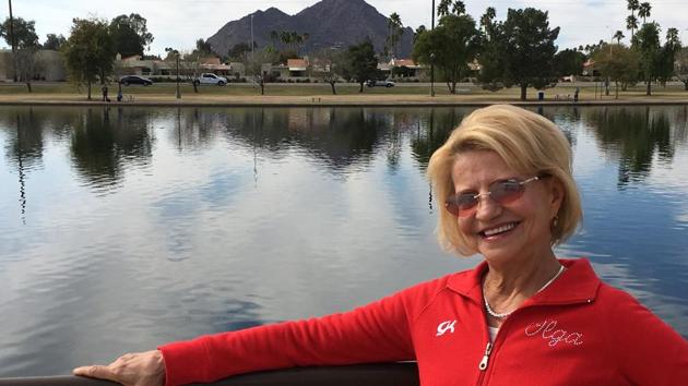 In this Feb. 14, 2017 photo, Olympic gold medal-winning gymnast Olga Korbut, of Russia, poses iin Scottsdale, Arizona. (AP)