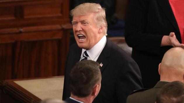 US President Donald Trump addresses joint session of Congress. (Reuters) US President Donald Trump addresses joint session of Congress. (Reuters)
