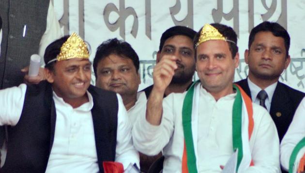 Congress vice president Rahul Gandhi and UP chief minister Akhilesh Yadav at an election rally in Gorakhpur. (PTI File) Congress vice president Rahul Gandhi and UP chief minister Akhilesh Yadav at an election rally in Gorakhpur. (PTI File)