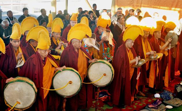 Tibetan Buddhist monks usher in the Tibetan New Year 'Losar' at Tsugla Khang Temple in McLedoganj, Dharamshala . (PTI) Tibetan Buddhist monks usher in the Tibetan New Year 'Losar' at Tsugla Khang Temple in McLedoganj, Dharamshala . (PTI)