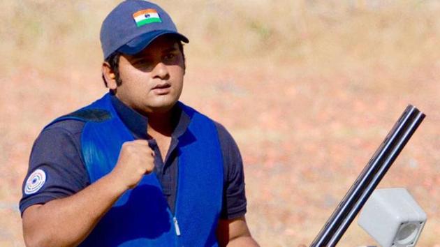 Sheeraz Sheikh competed in the final of the skeet shooting event at the ISSF World Cup. (Twitter) Sheeraz Sheikh competed in the final of the skeet shooting event at the ISSF World Cup. (Twitter)