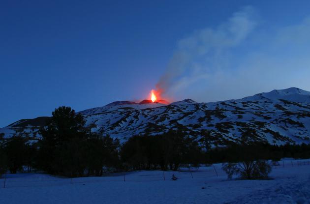 Though the volcano can rumble to life several times a year, Mount Etna’s last major eruption was in 1992. (Antonio Parrinello / REUTERS)