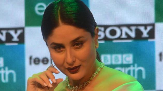 Kareena Kapoor during the launch of premium factual entertainment channel Sony BBC Earth, in Mumbai on March 1.(IANS)