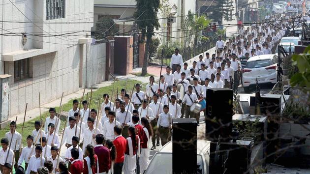 Like in 2014, the RSS appears to have deployed its entire machinery to secure a BJP victory in the Uttar Pradesh assembly election. (PTI File Photo) Like in 2014, the RSS appears to have deployed its entire machinery to secure a BJP victory in the Uttar Pradesh assembly election. (PTI File Photo)