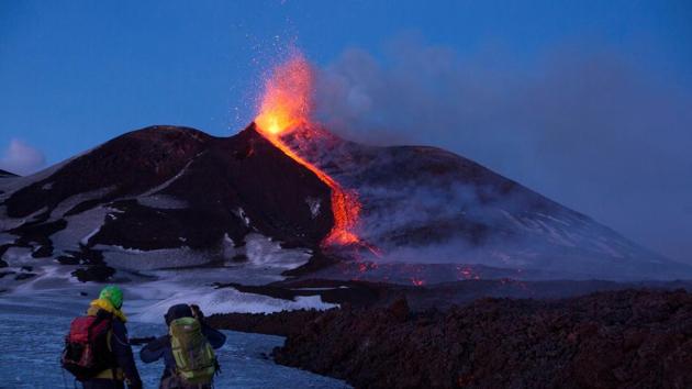 Italy’s Mount Etna, the largest volcano in Europe, erupted on February 27 for the second time this year. (Antonio Parrinello / REUTERS)