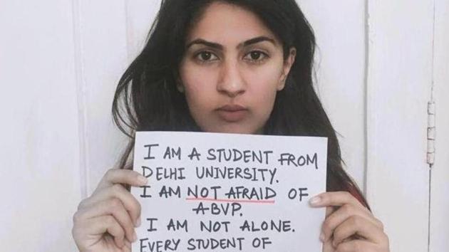 Punjab’s former BJP chief Kamal Sharma on Friday condemned threats to Delhi University students Gurmehar Kaur but defended right-wing student outfit Akhil Bharatiya Vidyarthi Parishad (ABVP) on nationalism. (Facebook/Gurmehar Kaur) Punjab’s former BJP chief Kamal Sharma on Friday condemned threats to Delhi University students Gurmehar Kaur but defended right-wing student outfit Akhil Bharatiya Vidyarthi Parishad (ABVP) on nationalism. (Facebook/Gurmehar Kaur)