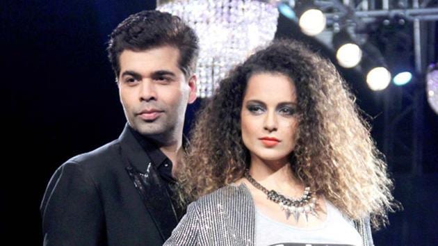 Actor Kangana Ranaut called filmmaker Karan Johar ‘snooty and intolerant’ towards outsiders in the film industry.(Yogen Shah) Actor Kangana Ranaut called filmmaker Karan Johar ‘snooty and intolerant’ towards outsiders in the film industry.(Yogen Shah)