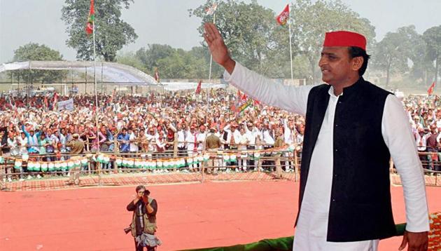 Uttar Pradesh chief minister Akhilesh Yadav at an election rally in Ballia district on Thursday. (PTI photo) Uttar Pradesh chief minister Akhilesh Yadav at an election rally in Ballia district on Thursday. (PTI photo)