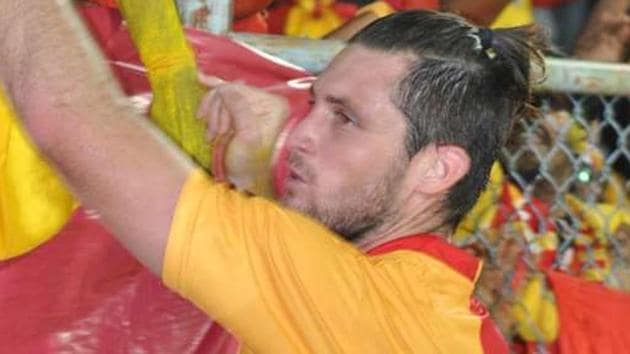 Chris Payne scored twice to guide East Bengal to a 2-1 win over Shillong Lajong in I-League. (AIFF) Chris Payne scored twice to guide East Bengal to a 2-1 win over Shillong Lajong in I-League. (AIFF)