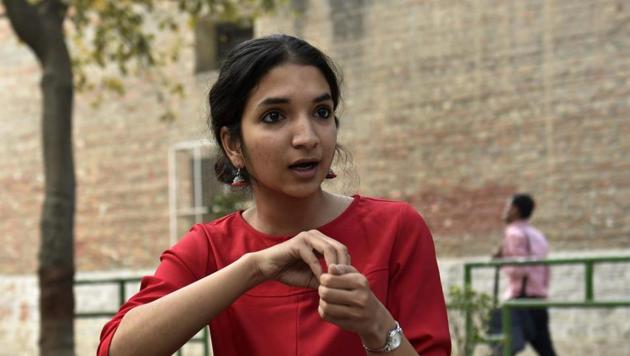 Kawalpreet Kaur, head of AISA’s Delhi University unit. Kawalpreet Kaur, head of AISA’s Delhi University unit.