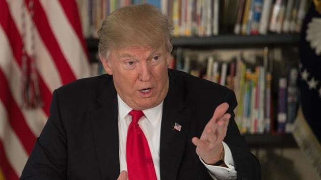 US President Donald Trump tweeted early on Saturday morning, alleging that his predecessor Barack Obama tapped his phone. (AFP Photo) US President Donald Trump tweeted early on Saturday morning, alleging that his predecessor Barack Obama tapped his phone. (AFP Photo)