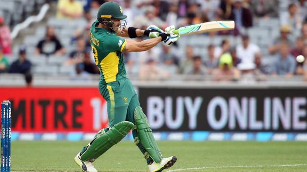 Faf du Plessis’s 26th century helped South Africa beat New Zealand by six wickets to win the five-match ODI series 3-2 and reclaim the No.1 ODI ranking. (AFP) Faf du Plessis’s 26th century helped South Africa beat New Zealand by six wickets to win the five-match ODI series 3-2 and reclaim the No.1 ODI ranking. (AFP)