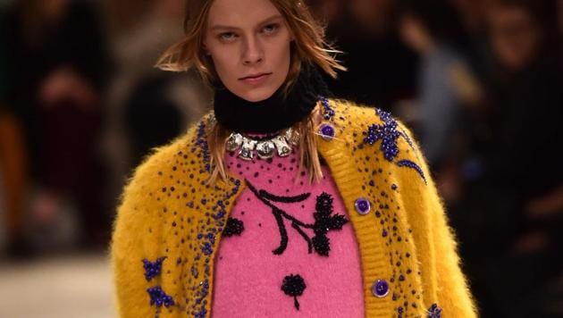 A creation by Prada, showcased during the recently held fashion week in Milan.(AFP/GIUSEPPE CACACE)