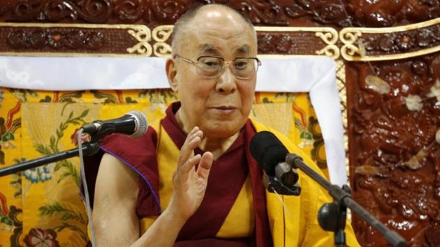 A file photo of Tibet's exiled spiritual leader the Dalai Lama addresses those gathered at Buyant Ukhaa sport palace in Ulaanbaatar, Mongolia, in November 2016. (Reuters) A file photo of Tibet's exiled spiritual leader the Dalai Lama addresses those gathered at Buyant Ukhaa sport palace in Ulaanbaatar, Mongolia, in November 2016. (Reuters)