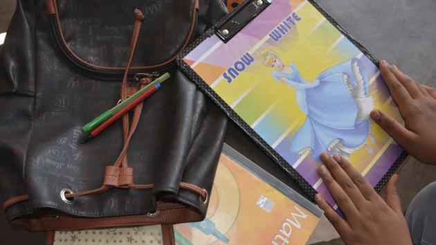 The 13-year-old’s bag which was stolen was later found on a neighbour’s terrace.(Sakib Ali/HT Photo)