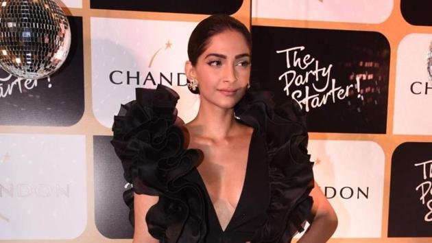 Sonam Kapoor during the launch of Chandon's The Party Starter' anthem in Mumba on March 2.(IANS)