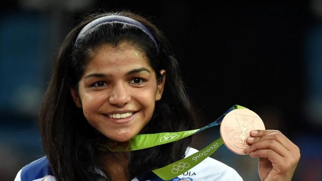 Sakshi Malik, who secured a historic bronze medal in the 2016 Rio Olympics, was promised cash rewards and incentives amounting to at least Rs 3.5 crore by the Haryana government.(PTI) Sakshi Malik, who secured a historic bronze medal in the 2016 Rio Olympics, was promised cash rewards and incentives amounting to at least Rs 3.5 crore by the Haryana government.(PTI)