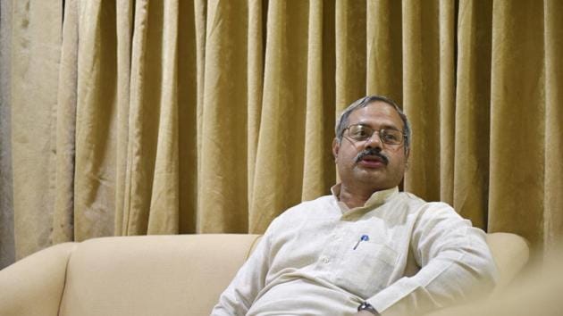 Sunil Ambekar, the national organising secretary of the Akhil Bharatiya Vidyarthi Parishad(Saumya Khandelwal/HT PHOTO)