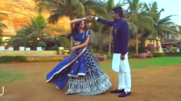 Santosh Danve, BJP MLA from Bhokardan in Maharashtra, wedded Renu, the daughter of well-known Marathi musician Rajesh Sarkate, in Aurangabad on March 2. (Video grab/Santosh Danve Facebook) Santosh Danve, BJP MLA from Bhokardan in Maharashtra, wedded Renu, the daughter of well-known Marathi musician Rajesh Sarkate, in Aurangabad on March 2. (Video grab/Santosh Danve Facebook)