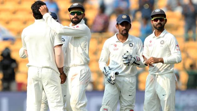 India captain Virat Kohli will have a lot to ponder upon after Day 2 of India vs Australia 2nd Test in Bangalore.(BCCCI)