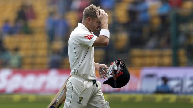 Australia lost David Warner pretty early on the second day. He was bowled by Ravichandran Ashwin for 33. (AP) Australia lost David Warner pretty early on the second day. He was bowled by Ravichandran Ashwin for 33. (AP)