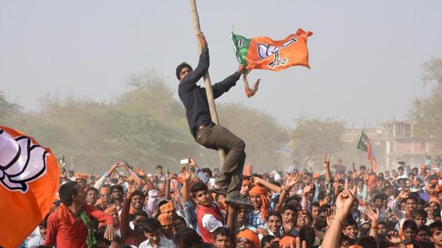 BJP supporters at a rally of Prime Minister Narendra Modi in Jaunpur on Saturday. (PTI File Photo) BJP supporters at a rally of Prime Minister Narendra Modi in Jaunpur on Saturday. (PTI File Photo)