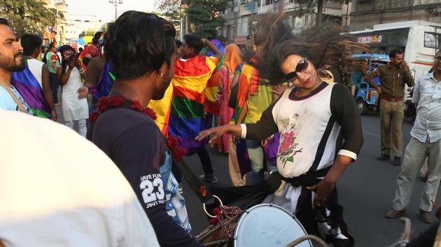 The parade started from Saheed Samrk to Albert Hall via MI Road, Pach Bhatti, Ajmeri Gate, New Gate and Ram Niwas Bagh. (Himanshu Vyas/HT Photo)