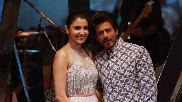 Shah Rukh and Anushka have worked together on Jab Tak Hai Jaan and Anushka’s first film, Rab Ne Bana Di Jodi. (HT Photo/Prodip Guha) 