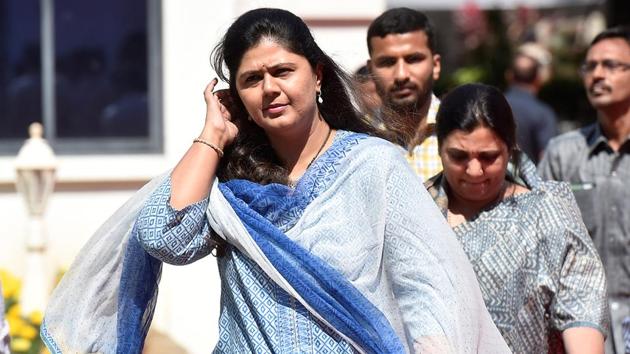 BJP minister Pankaja Munde on the first day of the session. (Kunal Patil/HT Photo)