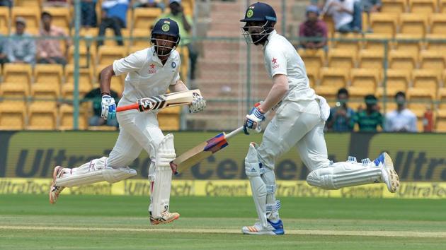 KL Rahul stated that a lead in the range of 200-250 will be worth ‘gold’ for India heading into the fourth day of the Bangalore Test vs Australia.(AFP)