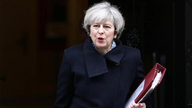 File photo of Britain's Prime Minister Theresa May leaving Downing Street in London on March 1, 2017. (Reuters) File photo of Britain's Prime Minister Theresa May leaving Downing Street in London on March 1, 2017. (Reuters)