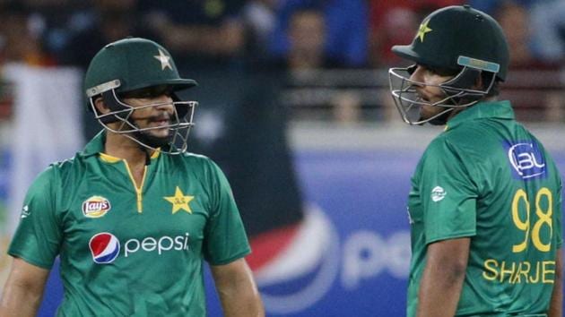 Sharjeel Khan and Khalid Latif were unceremoniously sent home from the Pakistan Super League last month and were later charged in a corruption probe. (AFP) Sharjeel Khan and Khalid Latif were unceremoniously sent home from the Pakistan Super League last month and were later charged in a corruption probe. (AFP)