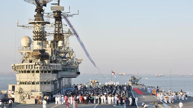 She has served a combined 56 years for the navy in two countries. (Anshuman Poyrekar/HT Photo)